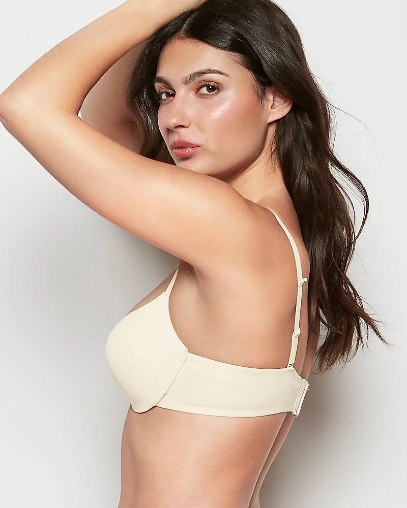 Soutien-gorge pigeonnant avoine chinée au doux confort
