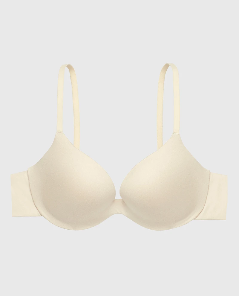 Soutien-gorge pigeonnant avoine chinée au doux confort