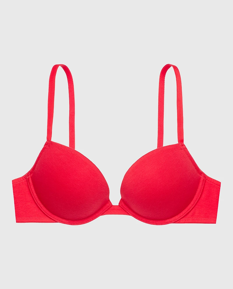 Cotton Push Up Bra Tart Berry