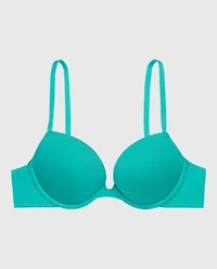 Cotton Push Up Bra Beach Teal