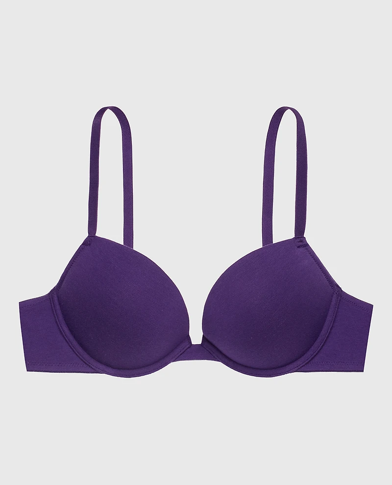 Cotton Push Up Bra Petunia Purple