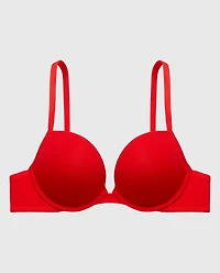 Cotton Push Up Bra Chili Red