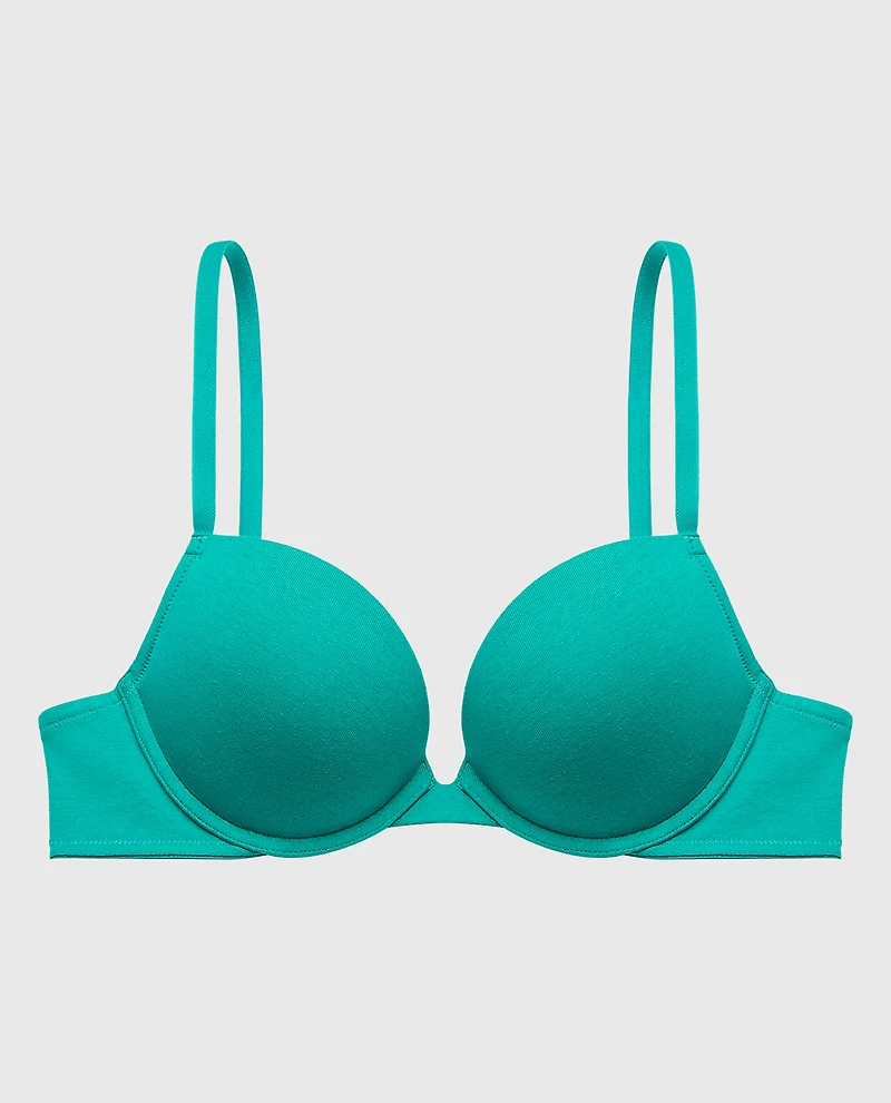 Cotton Push Up Bra Dynasty Green