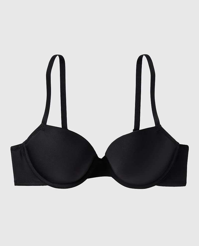 Soutien-gorge demi-buste légèrement doublé noir