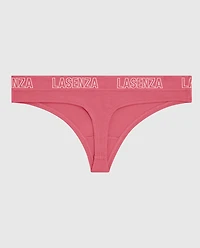 Doux tanga avec bande à logo