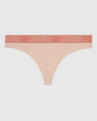Thong Panty with Logo Peaceful Peach