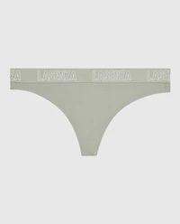 Doux tanga avec bande à logo