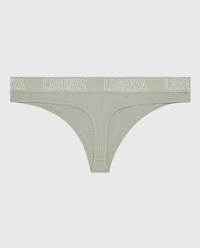 Doux tanga avec bande à logo