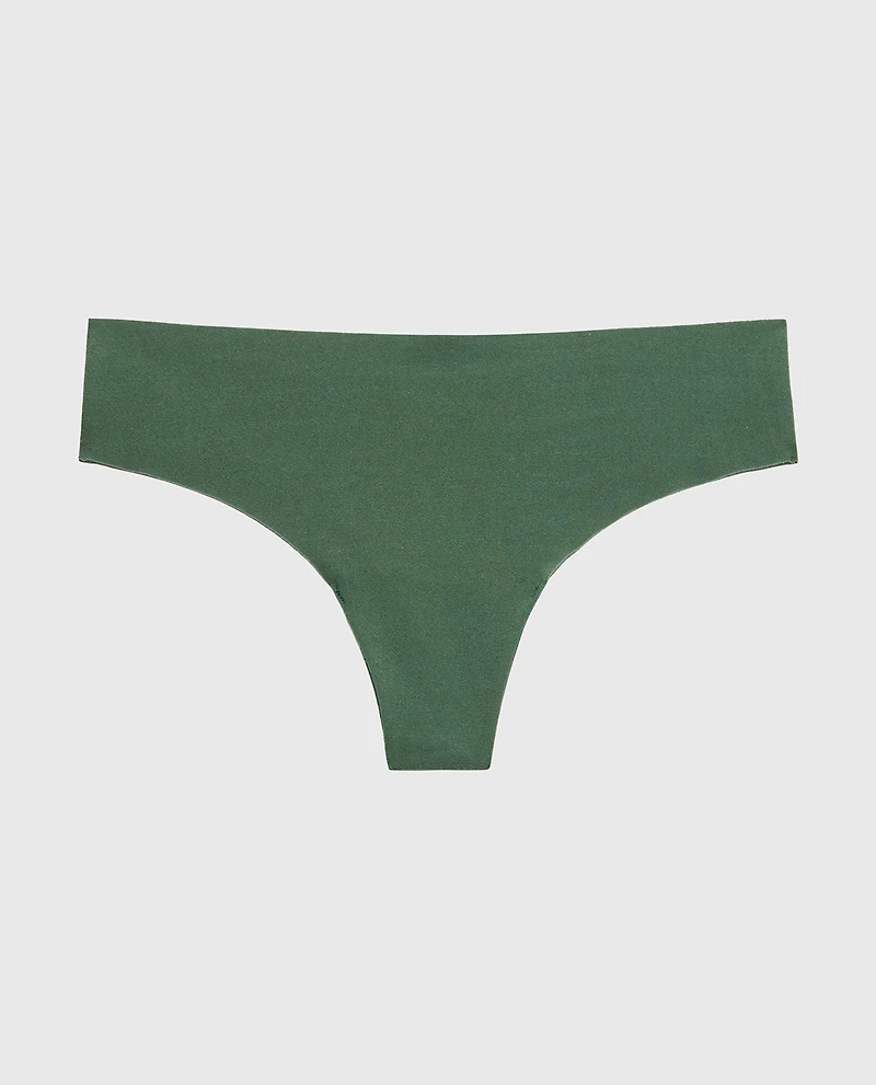 No Show Thong Jungle Green