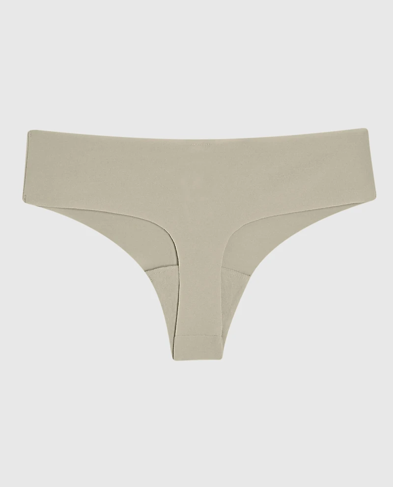No Show Thong Panty Stone Grey