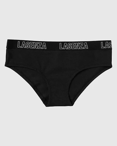 Hipster Panty With Logo Tuxedo Black