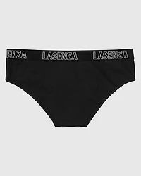 Hipster Panty With Logo Tuxedo Black