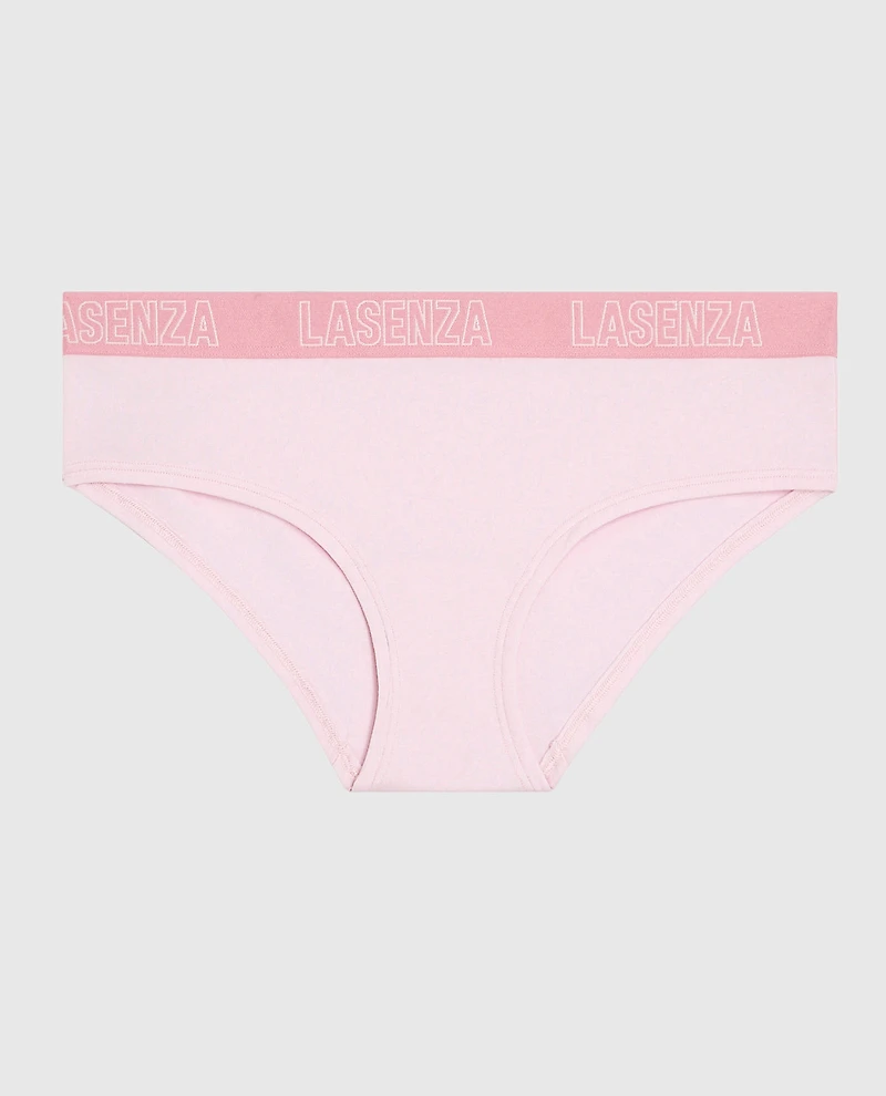 Notre culotte taille basse à logo rose