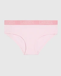 Notre culotte taille basse à logo rose