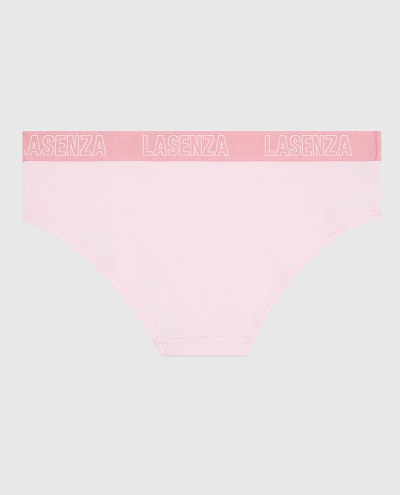 Notre culotte taille basse à logo rose