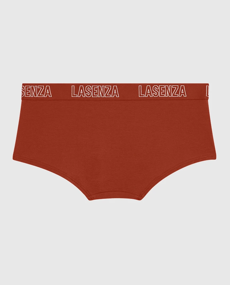 Douce culotte garçonne avec bande à logo