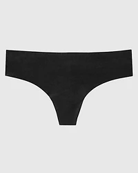 Remix Cotton Thong Panty Tuxedo Black