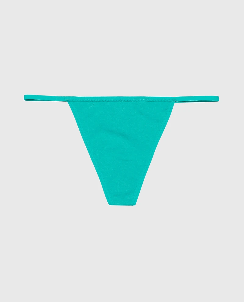 Cotton G-String Panty Beach Teal