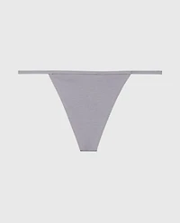 Smooth Cotton G-String Panty Quicksilver