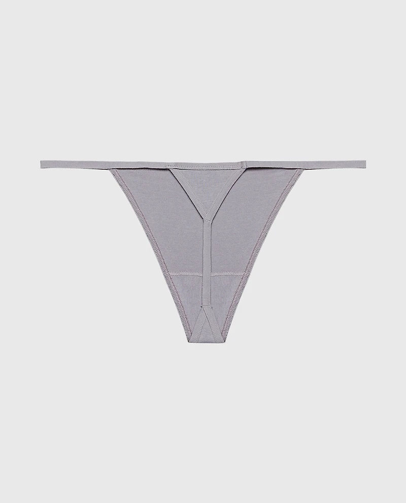 Smooth Cotton G-String Panty Quicksilver