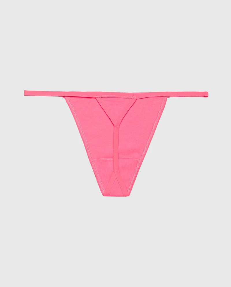 Smooth Cotton G-String Panty Hot Pink