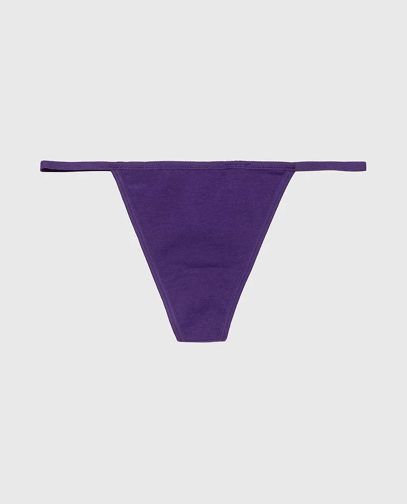 Cotton G-String Panty Petunia Purple