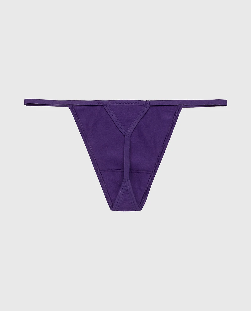 Cotton G-String Panty Petunia Purple