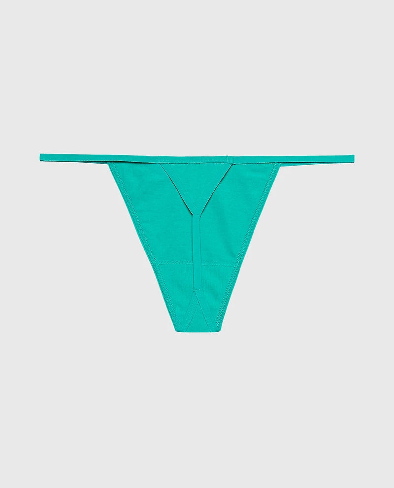 Smooth Cotton G-String Panty Dynasty Green
