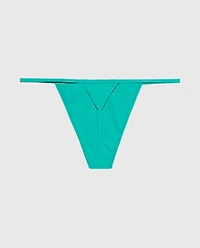 Smooth Cotton G-String Panty Dynasty Green