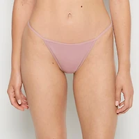 Smooth Cotton G-String Panty Sheer Mauve
