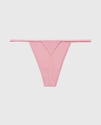 Smooth Cotton G-String Panty Sheer Mauve