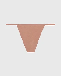 Minislip en doux coton taupe