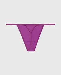 Minislip en doux coton taupe raisin pétillant