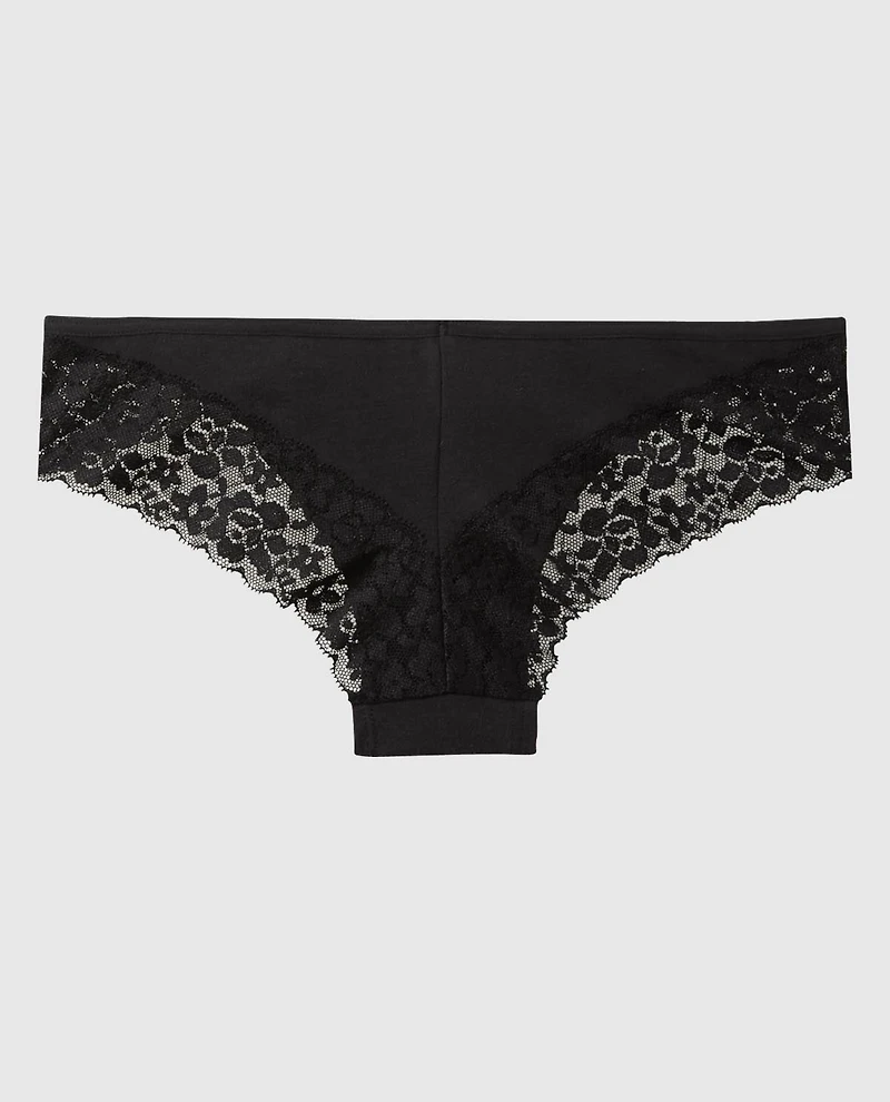Tanga Cheeky avec bordure en dentelle