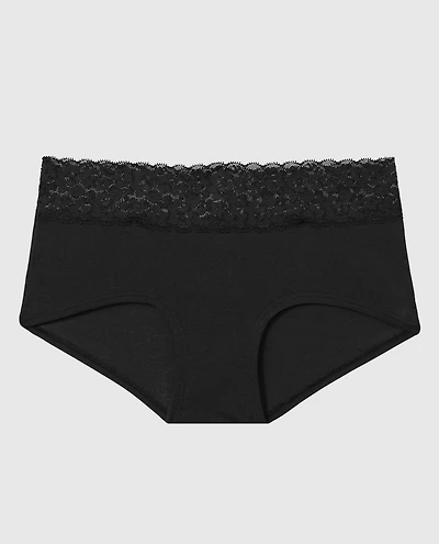 Boyshort Panty with Lace Trim