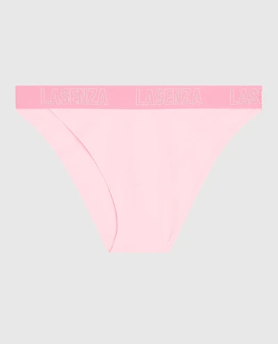 Culotte Cheeky à jambe échancrée avec logo rose