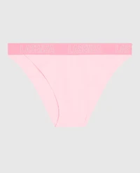Culotte Cheeky à jambe échancrée avec logo rose