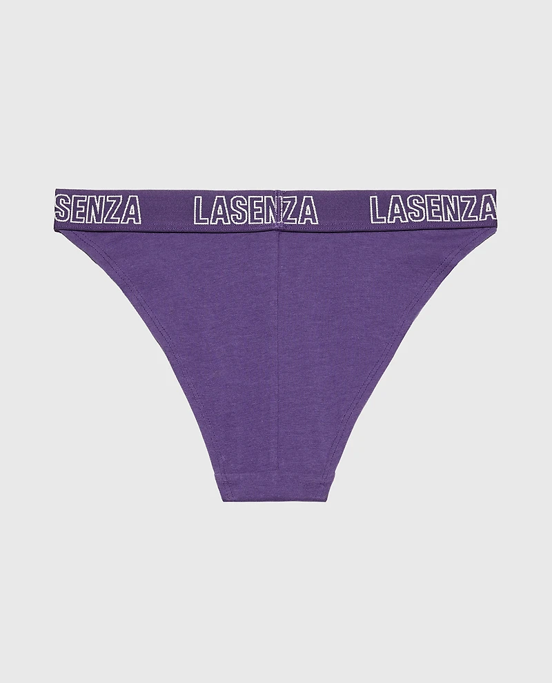 Mini-culotte échancrée avec logo couleur violet mûre
