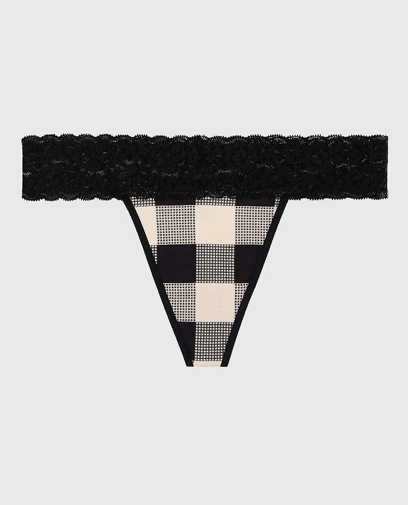 Thong Panty with Lace Trim