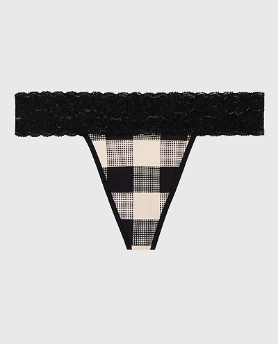 Thong Panty with Lace Trim