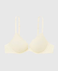 Soutien-gorge pigeonnant plongeant avec incrustation de dentelle