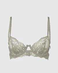 Unlined Balconette Lace Bra with Allover