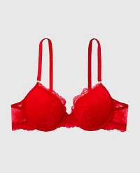 Soutien-gorge demi-buste en mousse intercalaire légèrement doublé