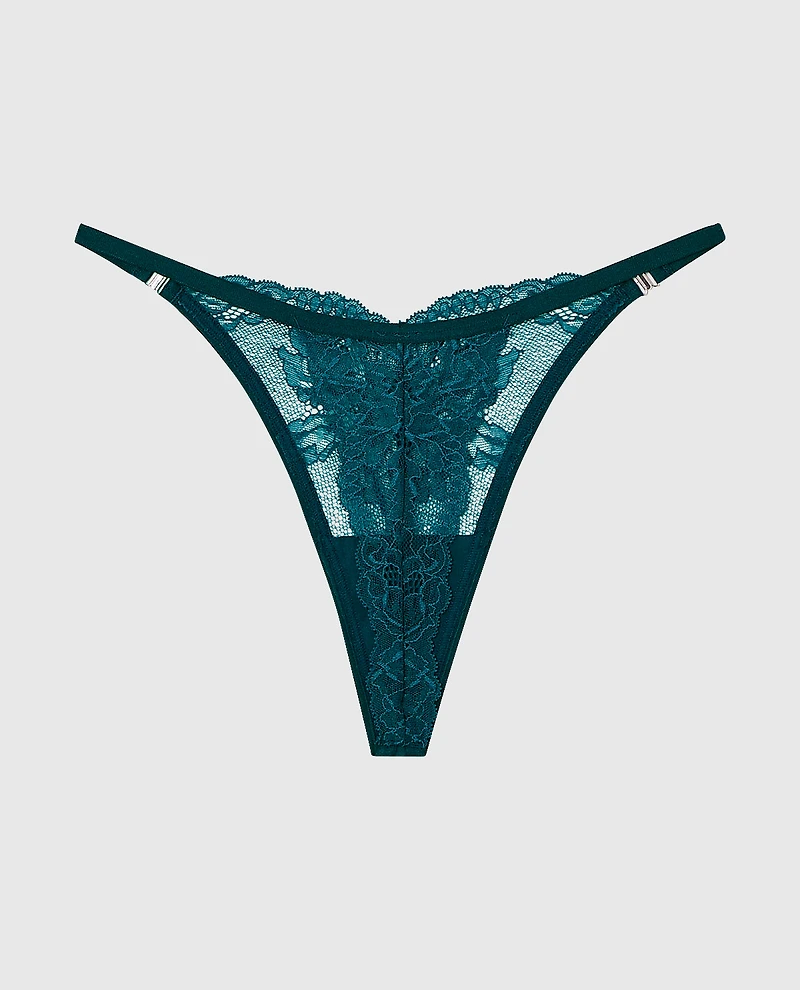 Lace High Leg Thong Panty