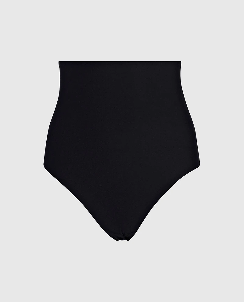 High Waist Smoothing Brief Tuxedo Black