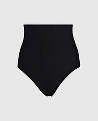 High Waist Smoothing Brief Tuxedo Black