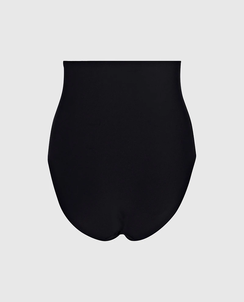High Waist Smoothing Brief Tuxedo Black