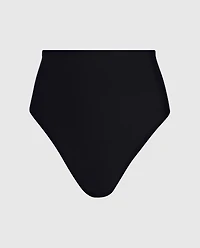 High Waist Smoothing Thong Panty Tuxedo Black
