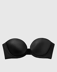 Soutien-gorge pigeonnant sans bretelles noir