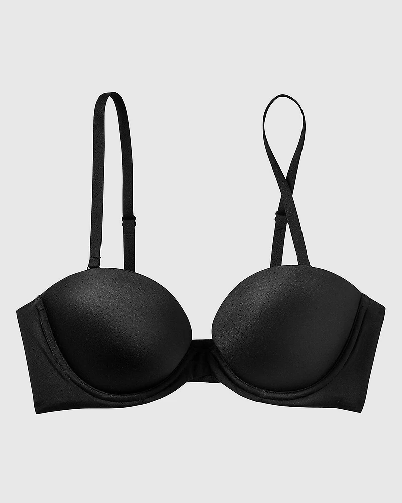 Strapless Push Up Bra Tuxedo Black
